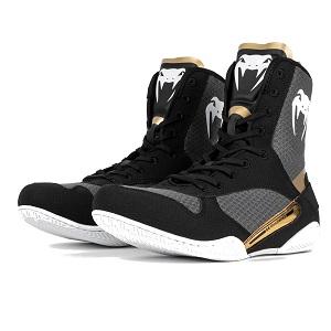 Venum - Boxing Shoes / Elite / Black-White-Gold / EU 44